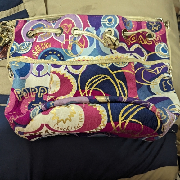 Coach multicolor medium drawstring bag - Picture 3 of 4